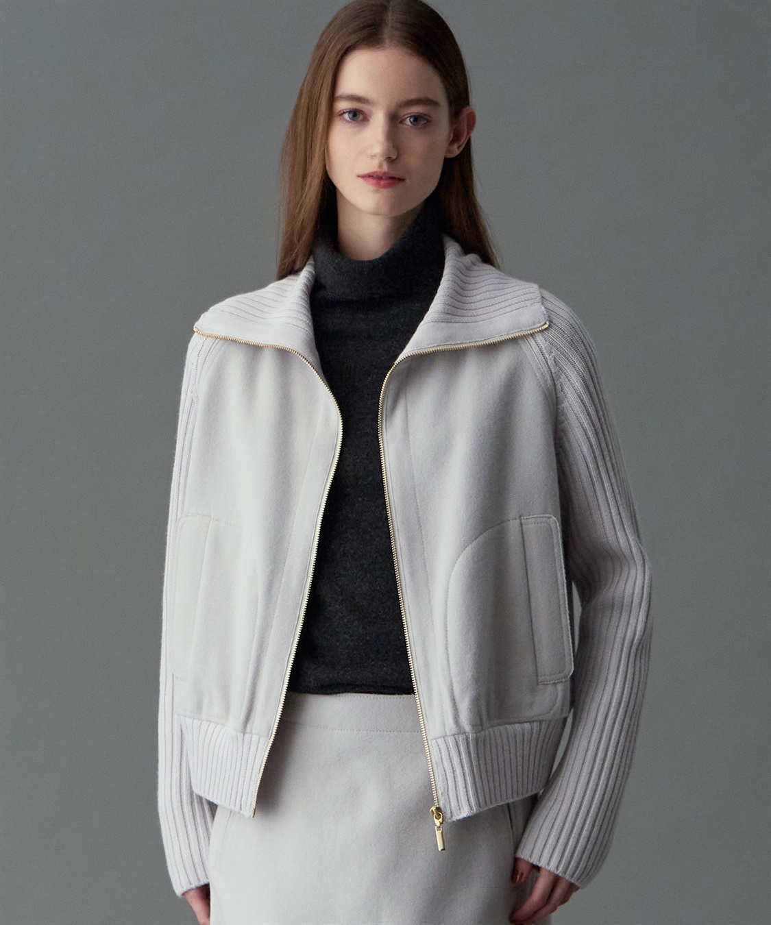 49AV JUNKO SHIMADA 【YEAR END SALE】異素材コンビジップアップブルゾン_sub_11