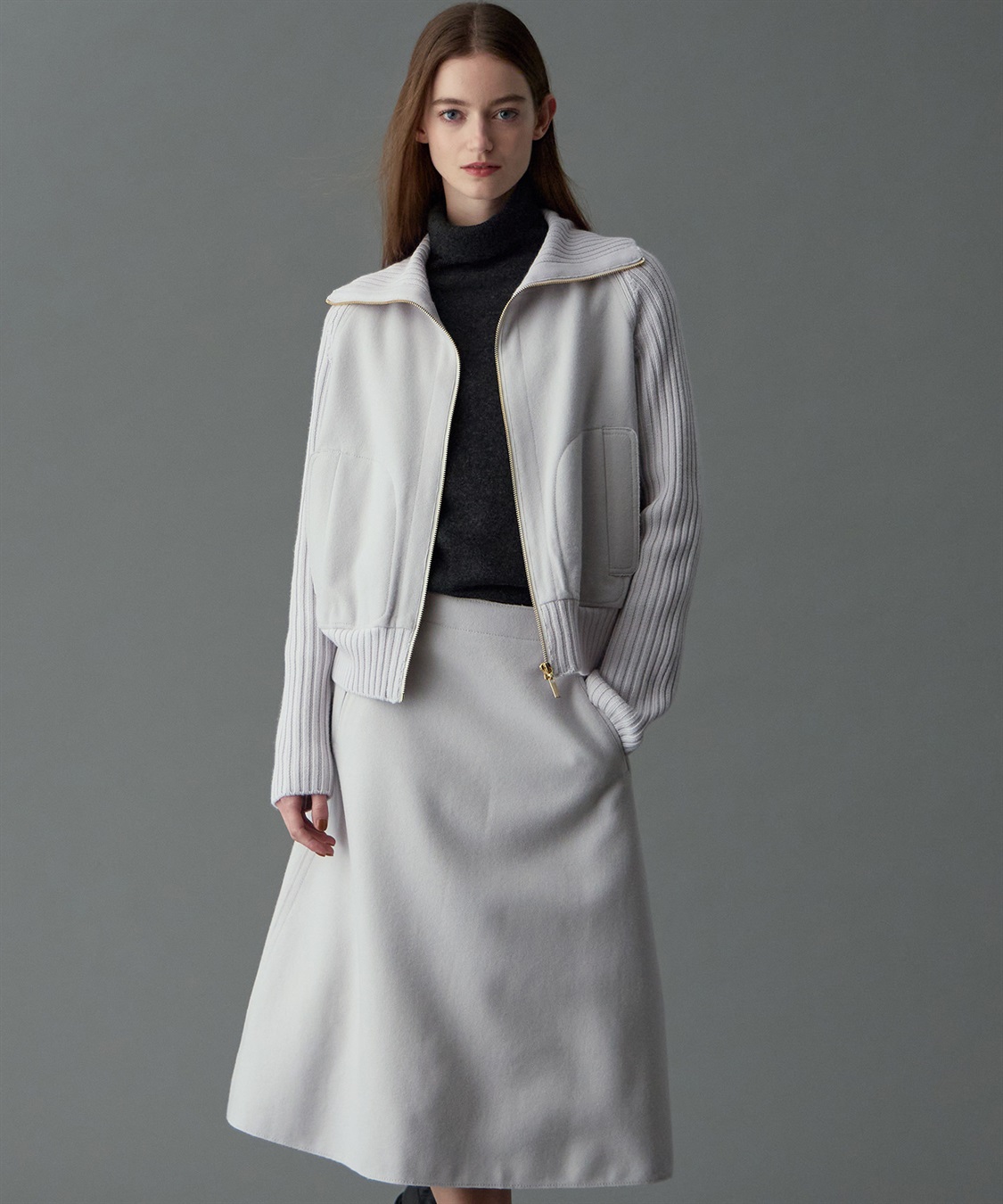 49AV JUNKO SHIMADA 【YEAR END SALE】異素材コンビジップアップブルゾン_sub_12