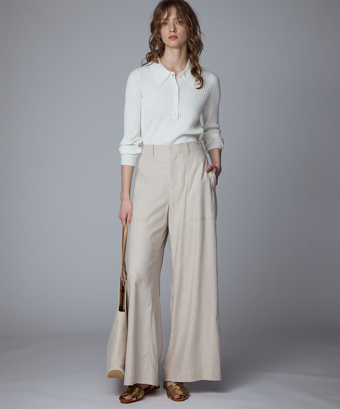 49AV JUNKO SHIMADA 【CHRISTMAS SALE】麻×レーヨン混ワイドパンツ_sub_11