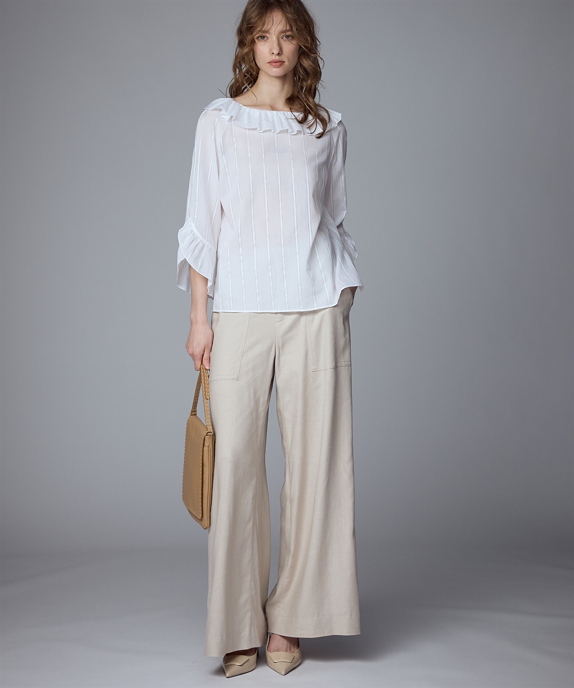 49AV JUNKO SHIMADA 【CHRISTMAS SALE】麻×レーヨン混ワイドパンツ_sub_12