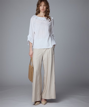 49AV JUNKO SHIMADA 【CHRISTMAS SALE】麻×レーヨン混ワイドパンツ_subthumb_12