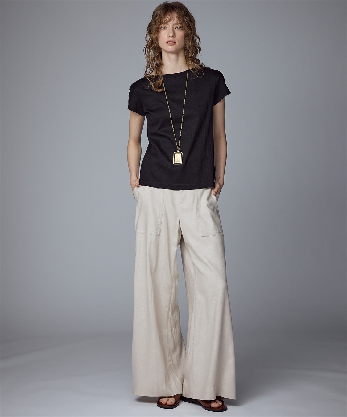 49AV JUNKO SHIMADA 【CHRISTMAS SALE】麻×レーヨン混ワイドパンツ_sub_14