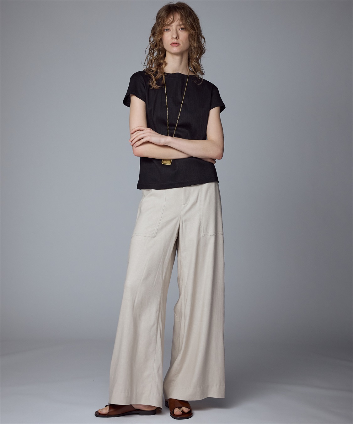 49AV JUNKO SHIMADA 【CHRISTMAS SALE】麻×レーヨン混ワイドパンツ_sub_15