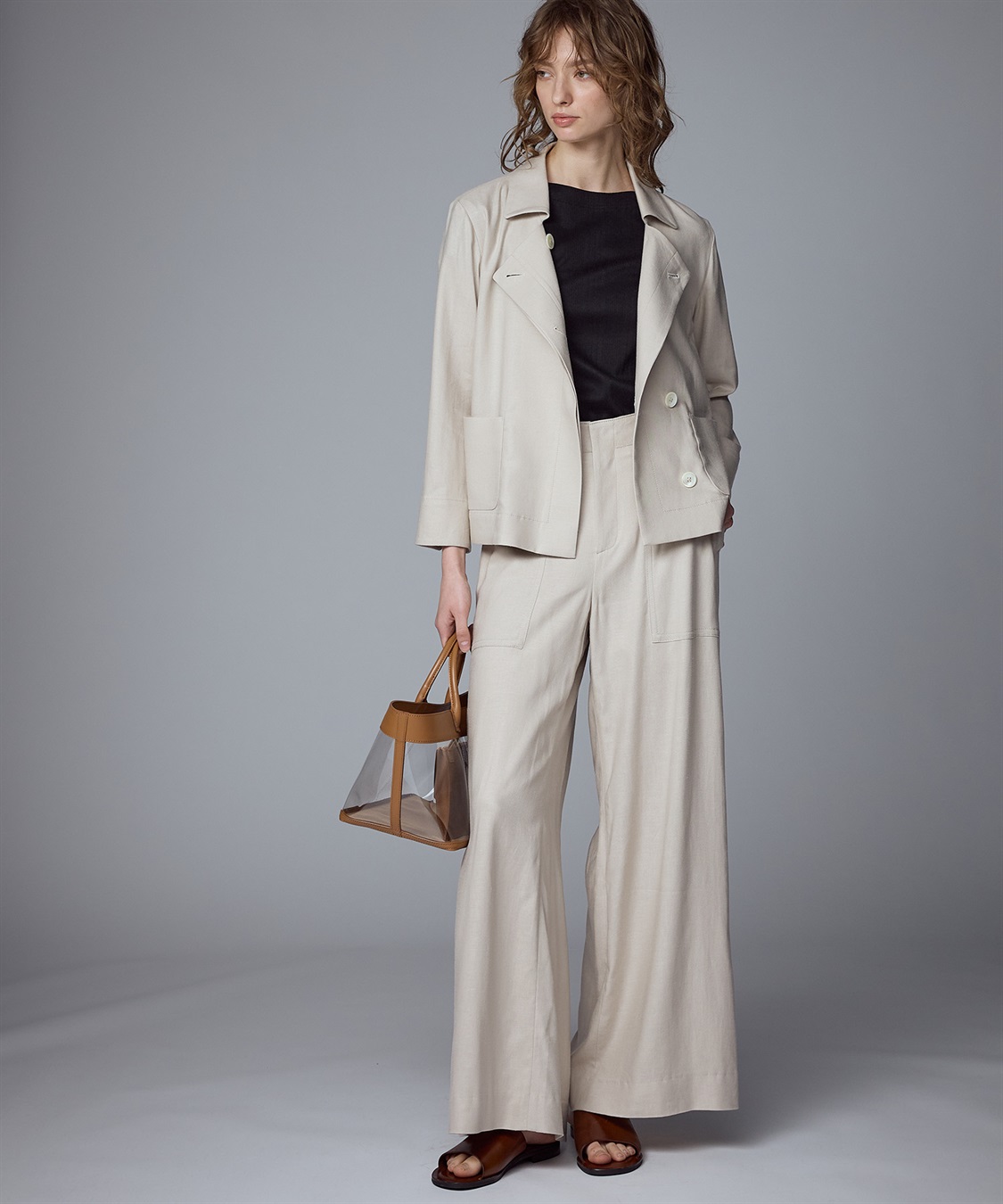 49AV JUNKO SHIMADA 【CHRISTMAS SALE】麻×レーヨン混ワイドパンツ_sub_16