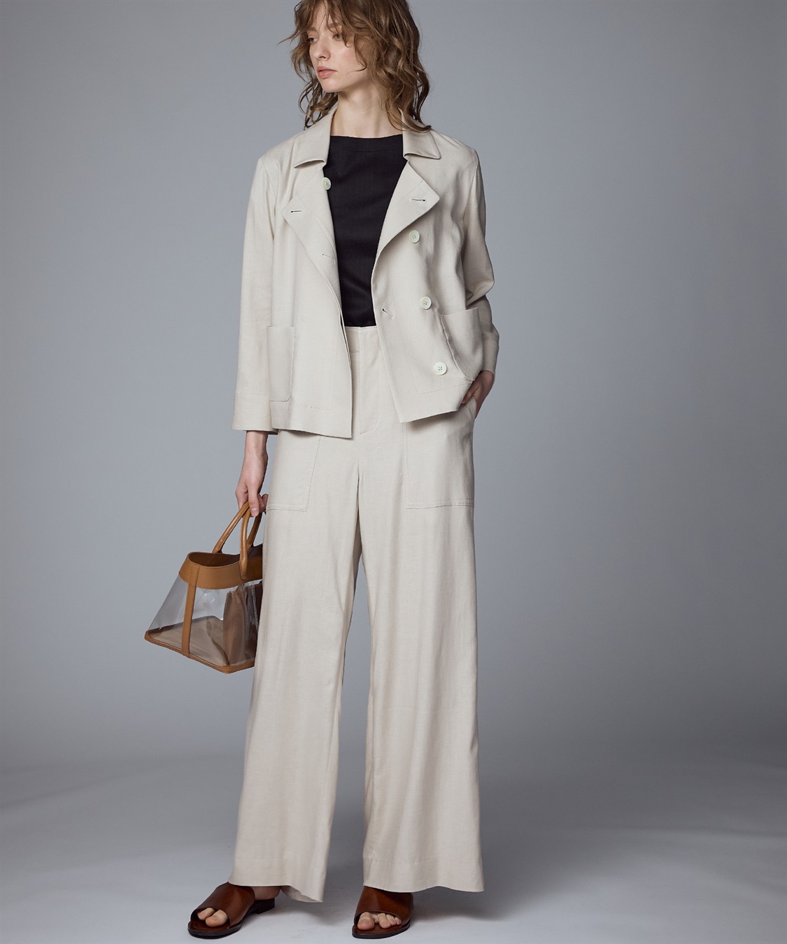 49AV JUNKO SHIMADA 【CHRISTMAS SALE】麻×レーヨン混ワイドパンツ_sub_17