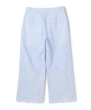 389番　シャン様オーダー品 カットワーク刺繍ボーダー柄シャツ 49AV JUNKO SHIMADA｜クロス