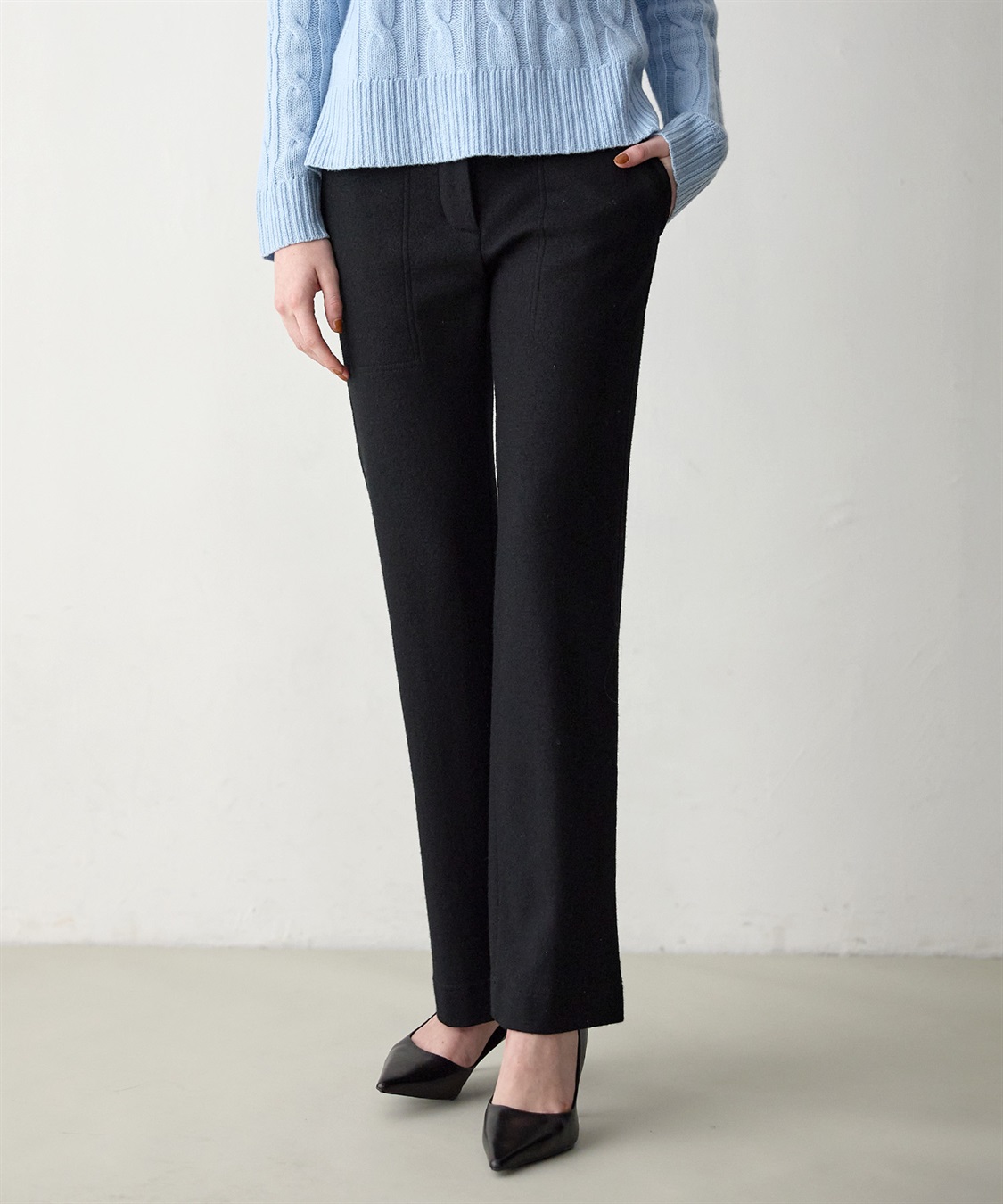 49AV JUNKO SHIMADA ウールジャージースリムテーパードシルエットパンツ_sub_1
