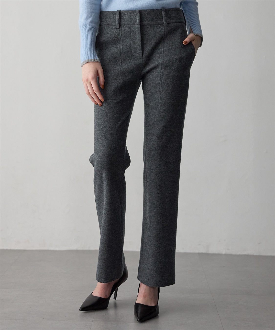 49AV JUNKO SHIMADA ウールジャージースリムテーパードシルエットパンツ_sub_3