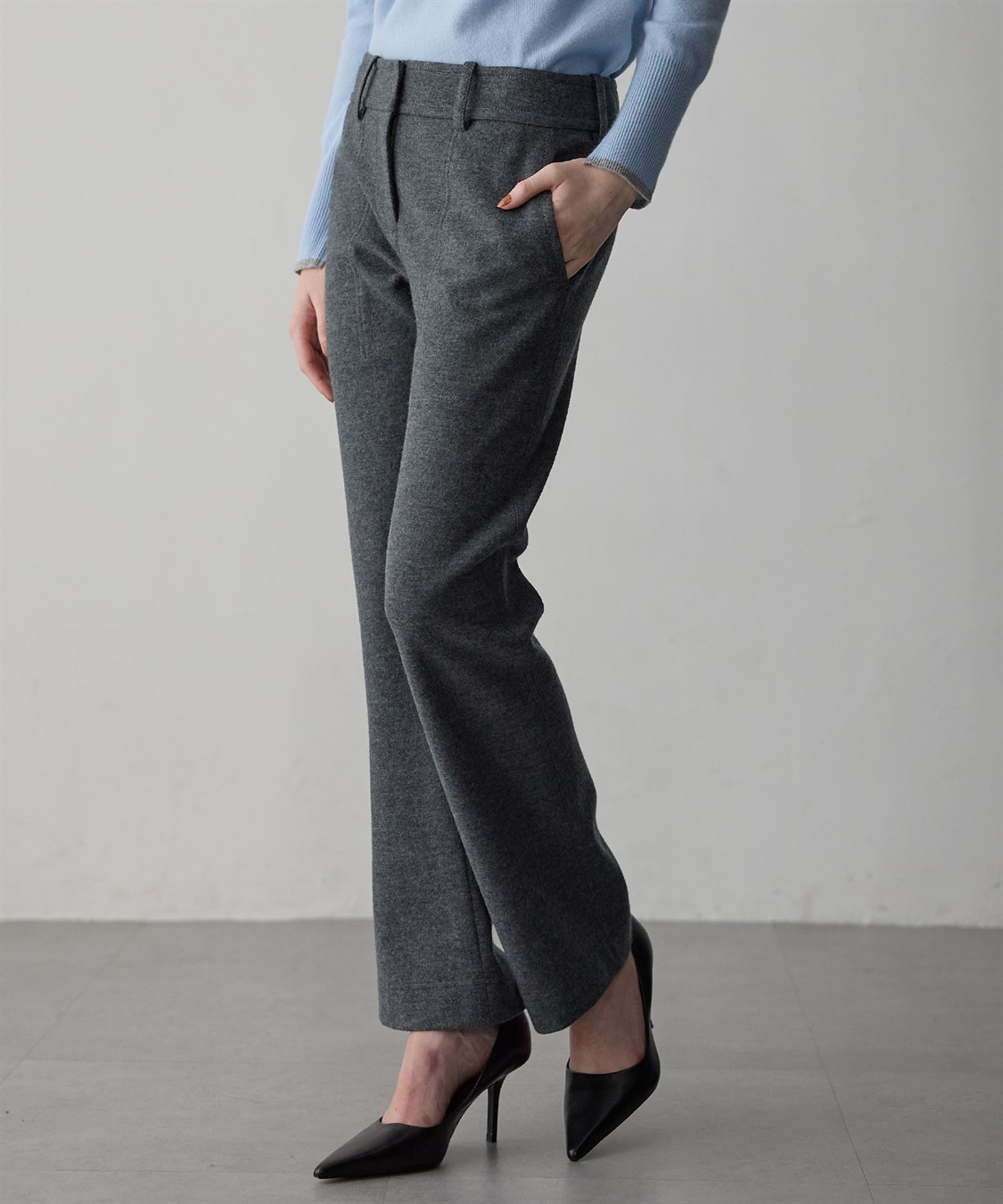 49AV JUNKO SHIMADA ウールジャージースリムテーパードシルエットパンツ_sub_5