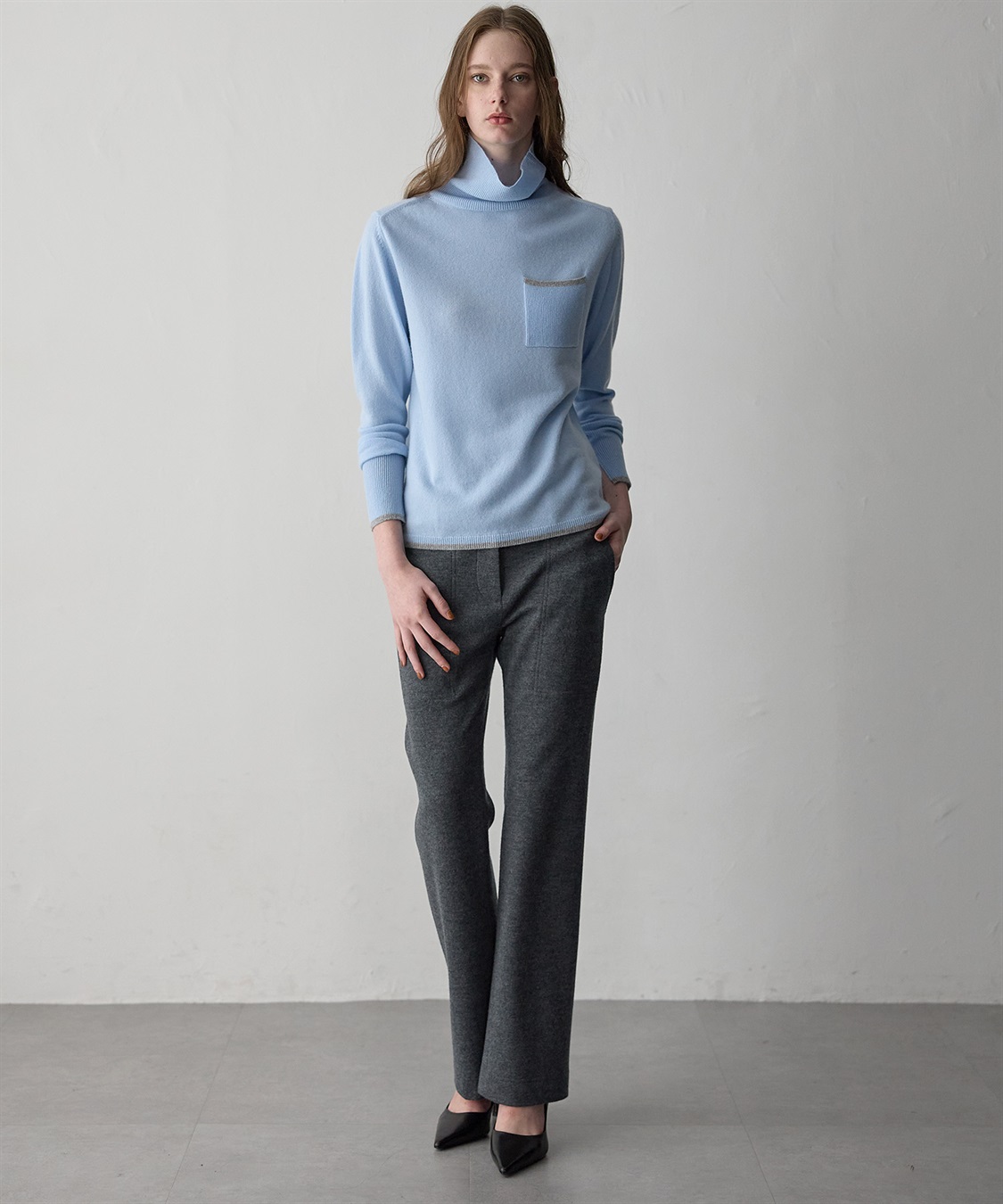 49AV JUNKO SHIMADA ウールジャージースリムテーパードシルエットパンツ_sub_8