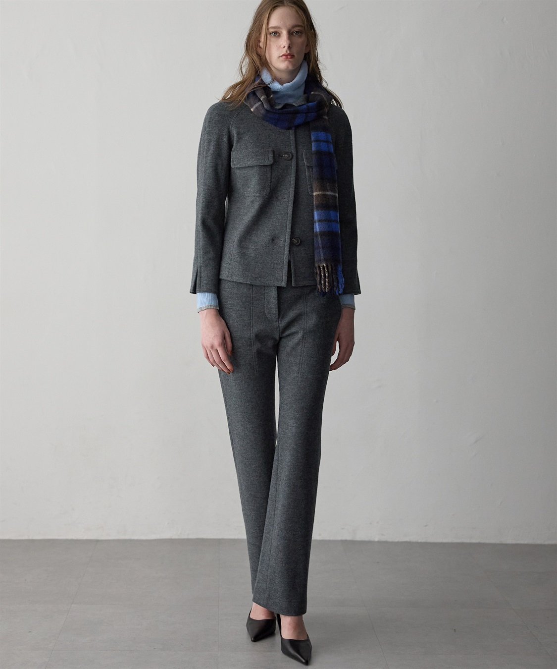 49AV JUNKO SHIMADA ウールジャージースリムテーパードシルエットパンツ_sub_9