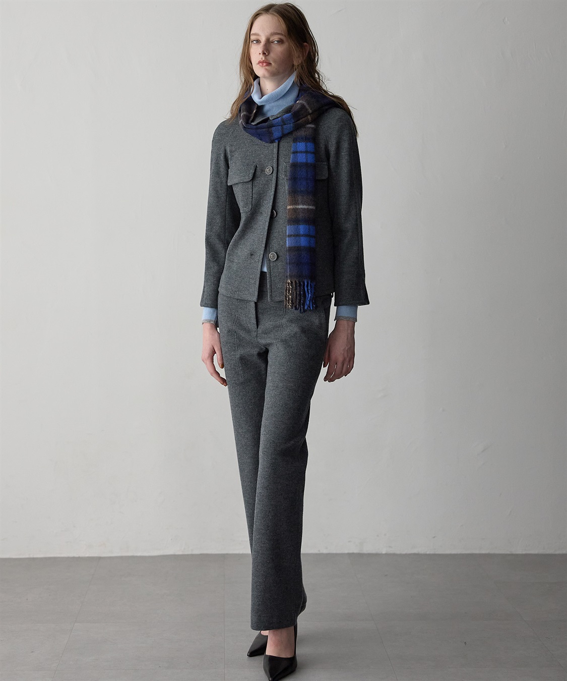 49AV JUNKO SHIMADA ウールジャージースリムテーパードシルエットパンツ_sub_10