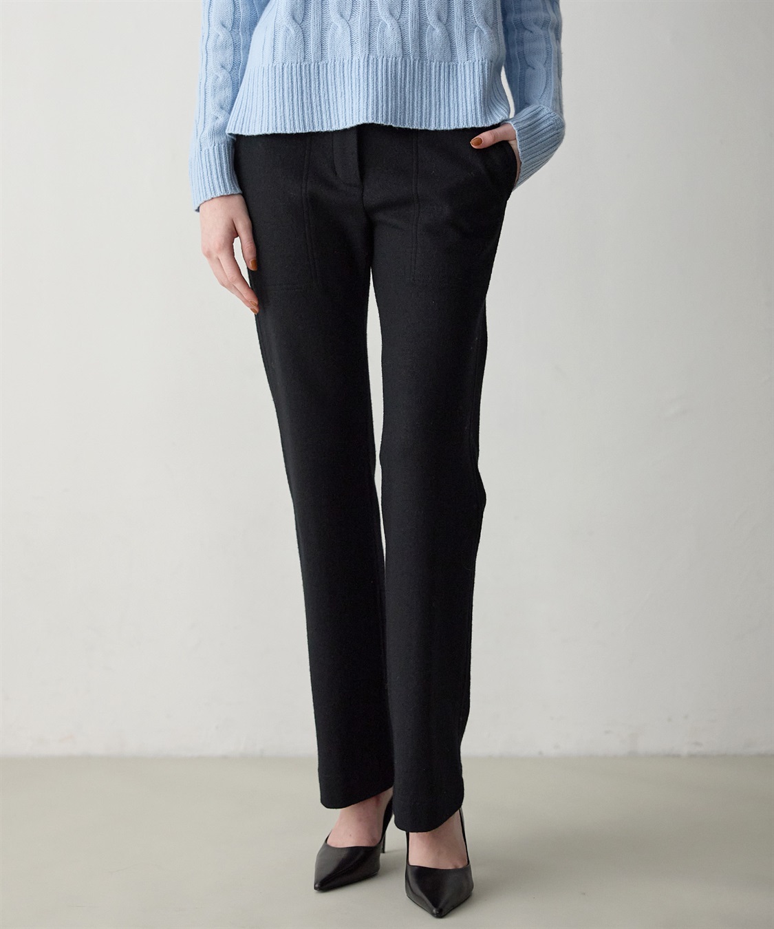49AV JUNKO SHIMADA ウールジャージースリムテーパードシルエットパンツ_sub_11