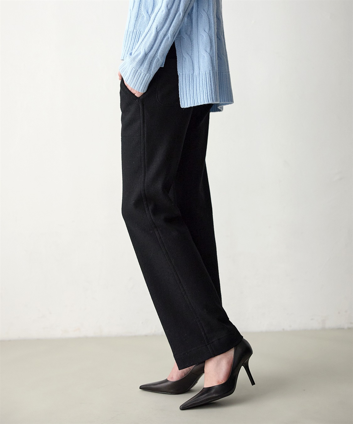 49AV JUNKO SHIMADA ウールジャージースリムテーパードシルエットパンツ_sub_13