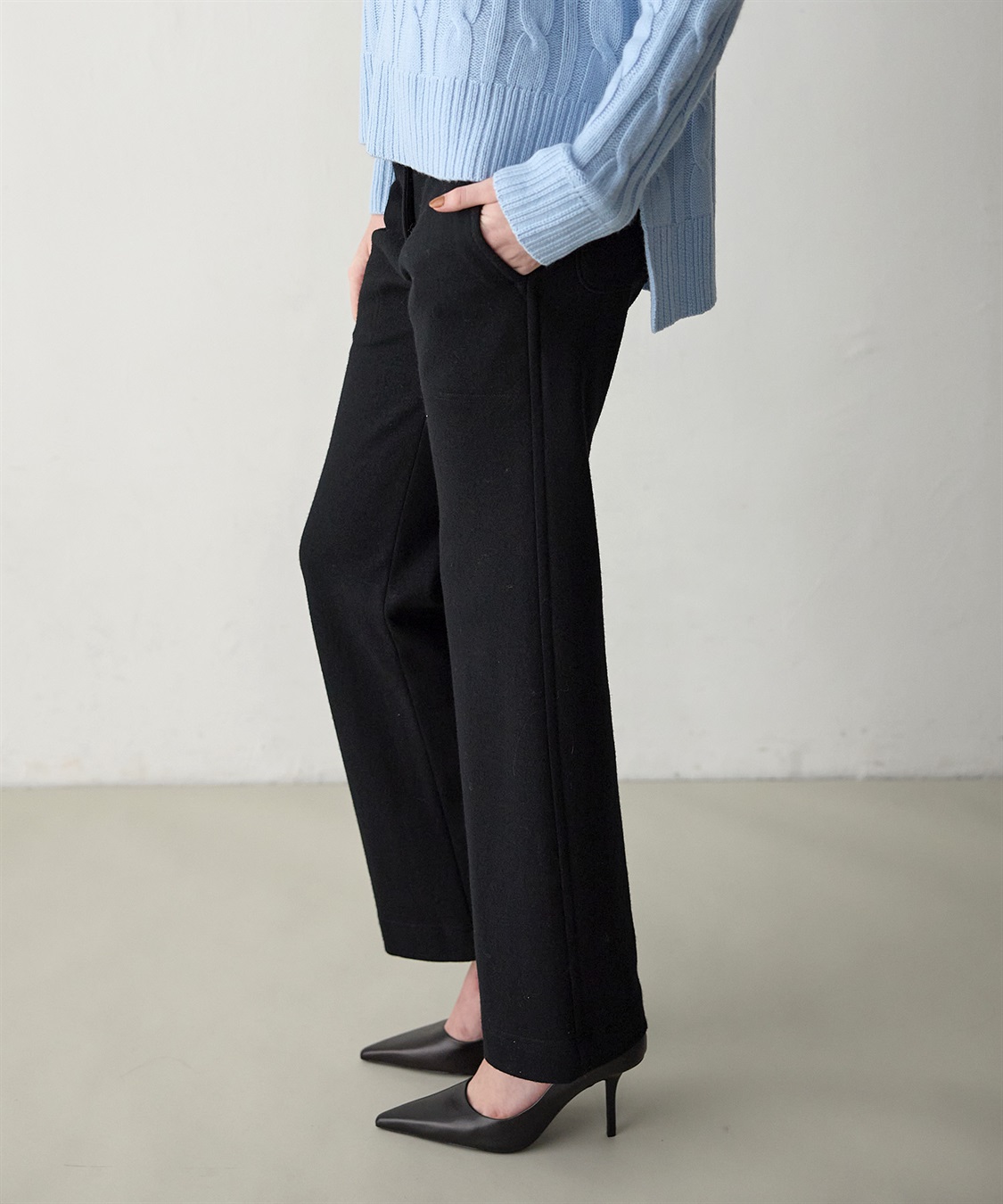 49AV JUNKO SHIMADA ウールジャージースリムテーパードシルエットパンツ_sub_14