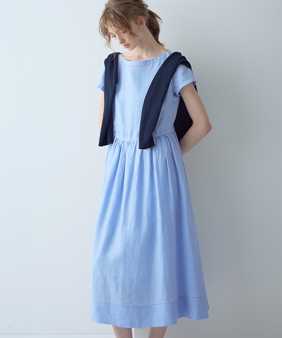 半袖ロング丈リネンワンピース 49AV JUNKO SHIMADA｜クロスプラス公式