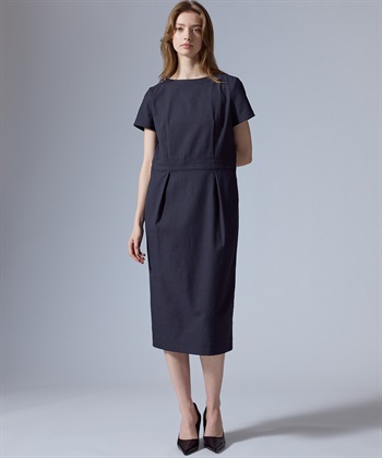 yutaワンピース TIME SALE】ボーダードット刺繍ワンピース 49AV JUNKO SHIMADA