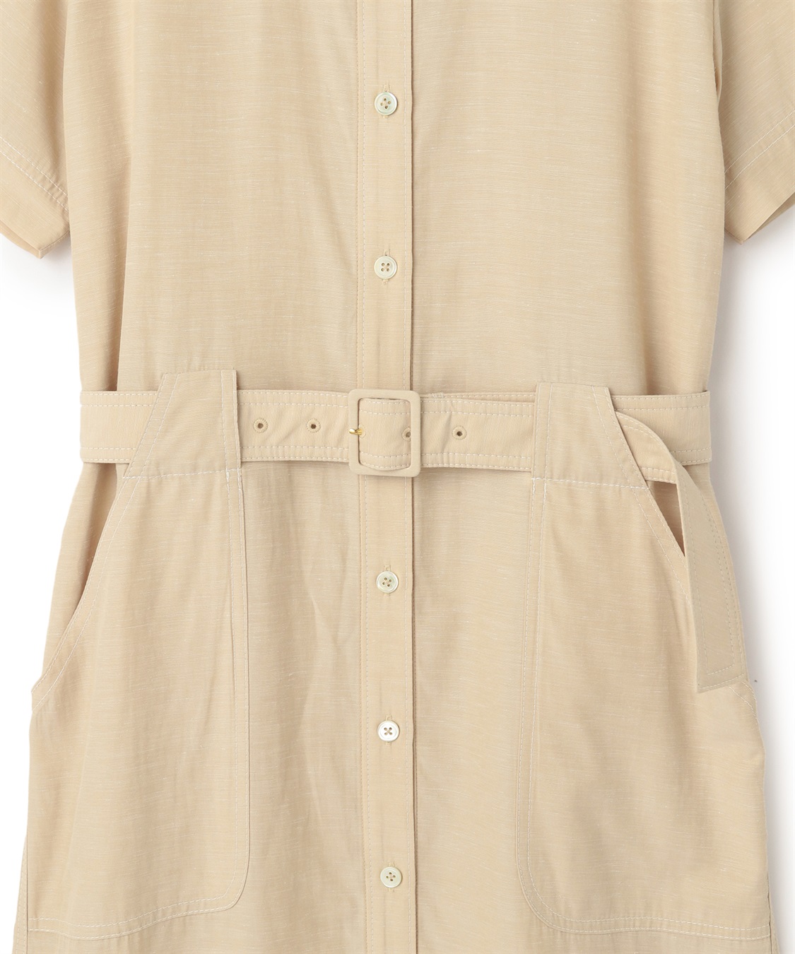 【美品】KANEKO ISAO アンティーク ベルト付ピンタックシャツワンピース 美品】KANEKO ISAO アンティーク ベルト付ピンタックシャツ