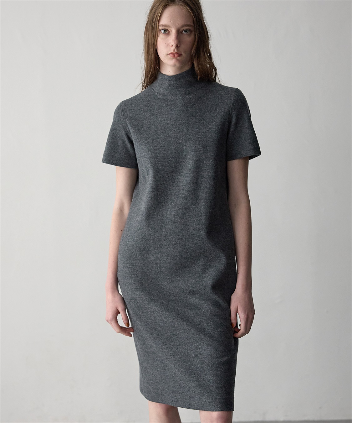 49AV JUNKO SHIMADA ハイネック半袖ウールワンピース_sub_1