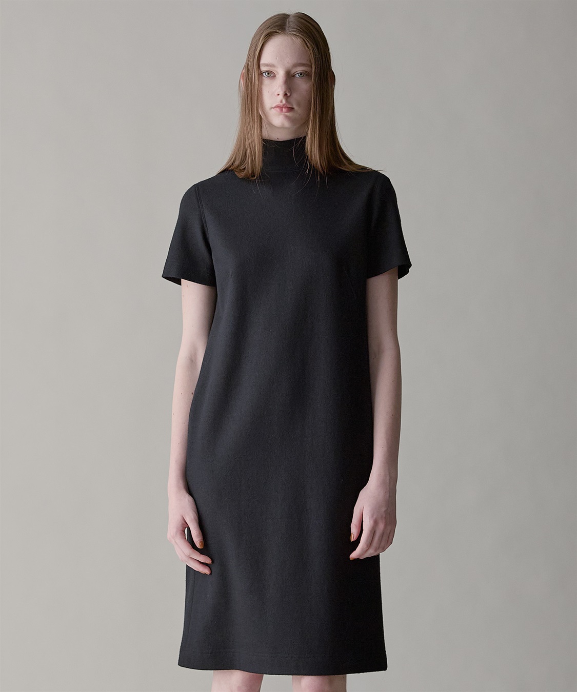 49AV JUNKO SHIMADA ハイネック半袖ウールワンピース_sub_2