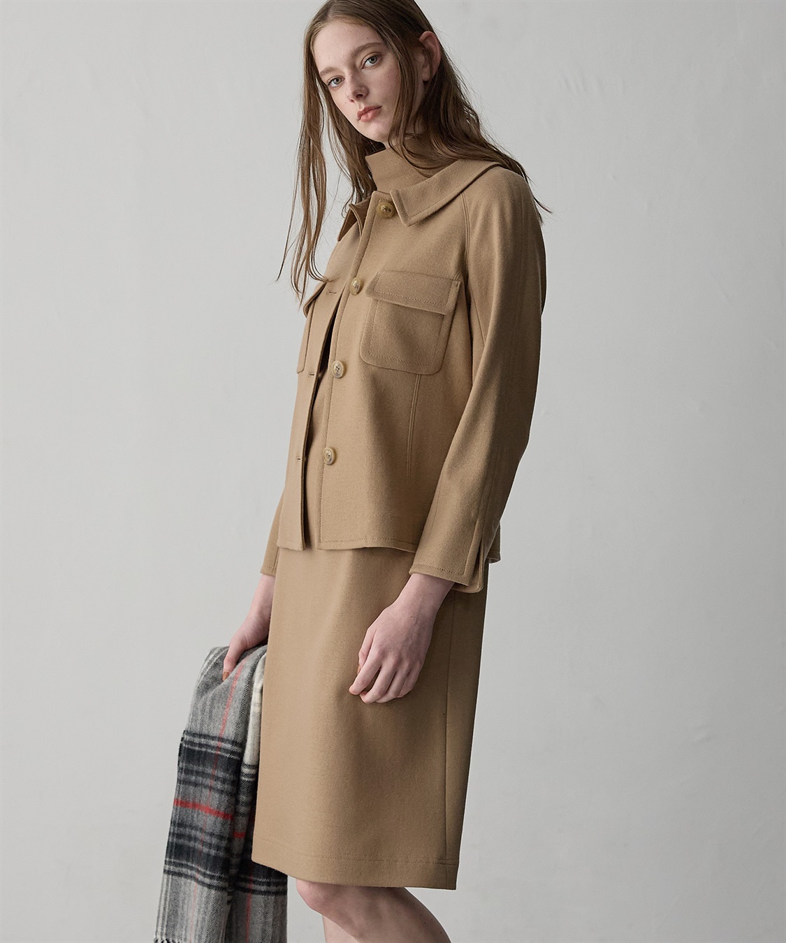 49AV JUNKO SHIMADA ハイネック半袖ウールワンピース_sub_7