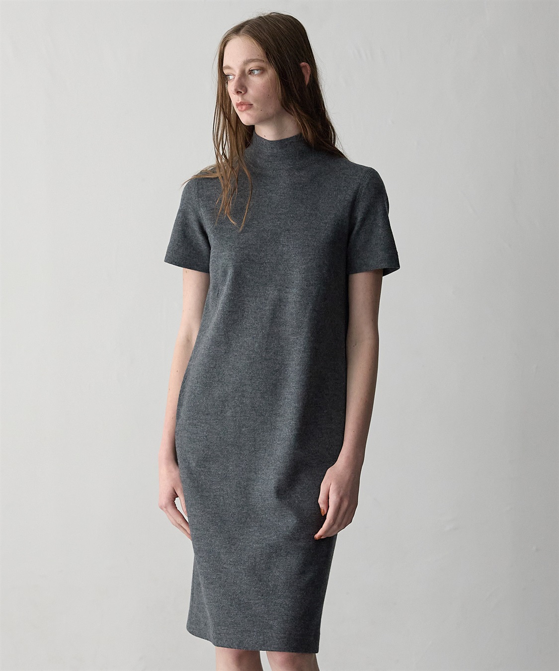 49AV JUNKO SHIMADA ハイネック半袖ウールワンピース_sub_8