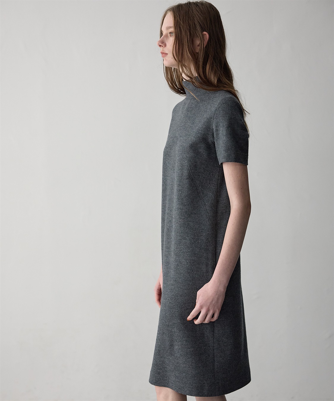 49AV JUNKO SHIMADA ハイネック半袖ウールワンピース_sub_9