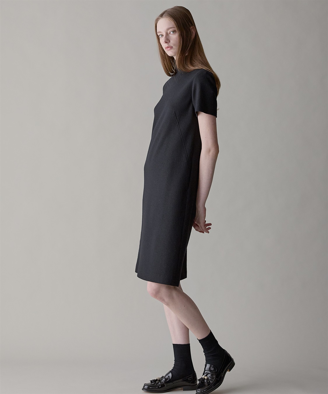 49AV JUNKO SHIMADA ハイネック半袖ウールワンピース_sub_15