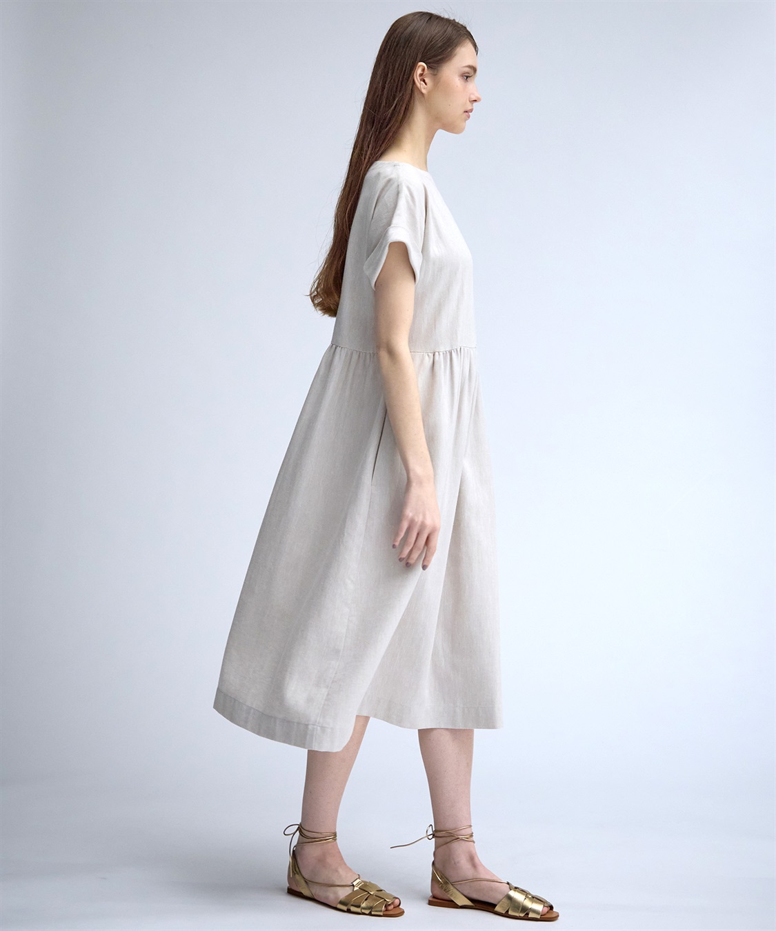 49AV JUNKO SHIMADA 【TIME SALE】リネン混ロング丈ワンピース_sub_10