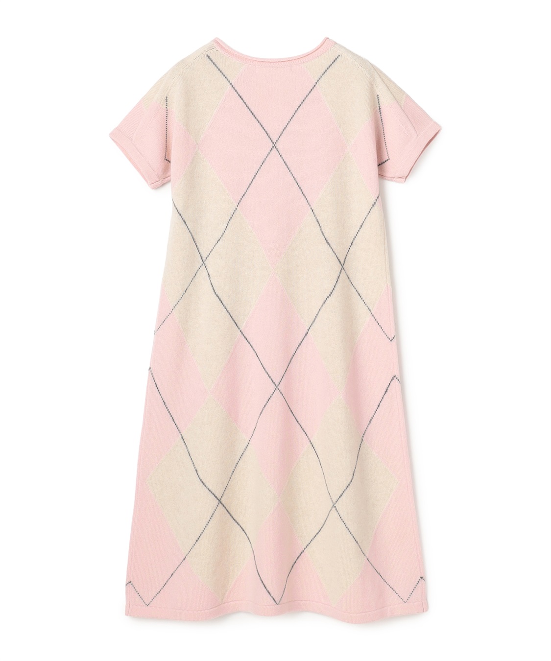 49AV JUNKO SHIMADA アーガイル柄半袖ニットワンピース_sub_1