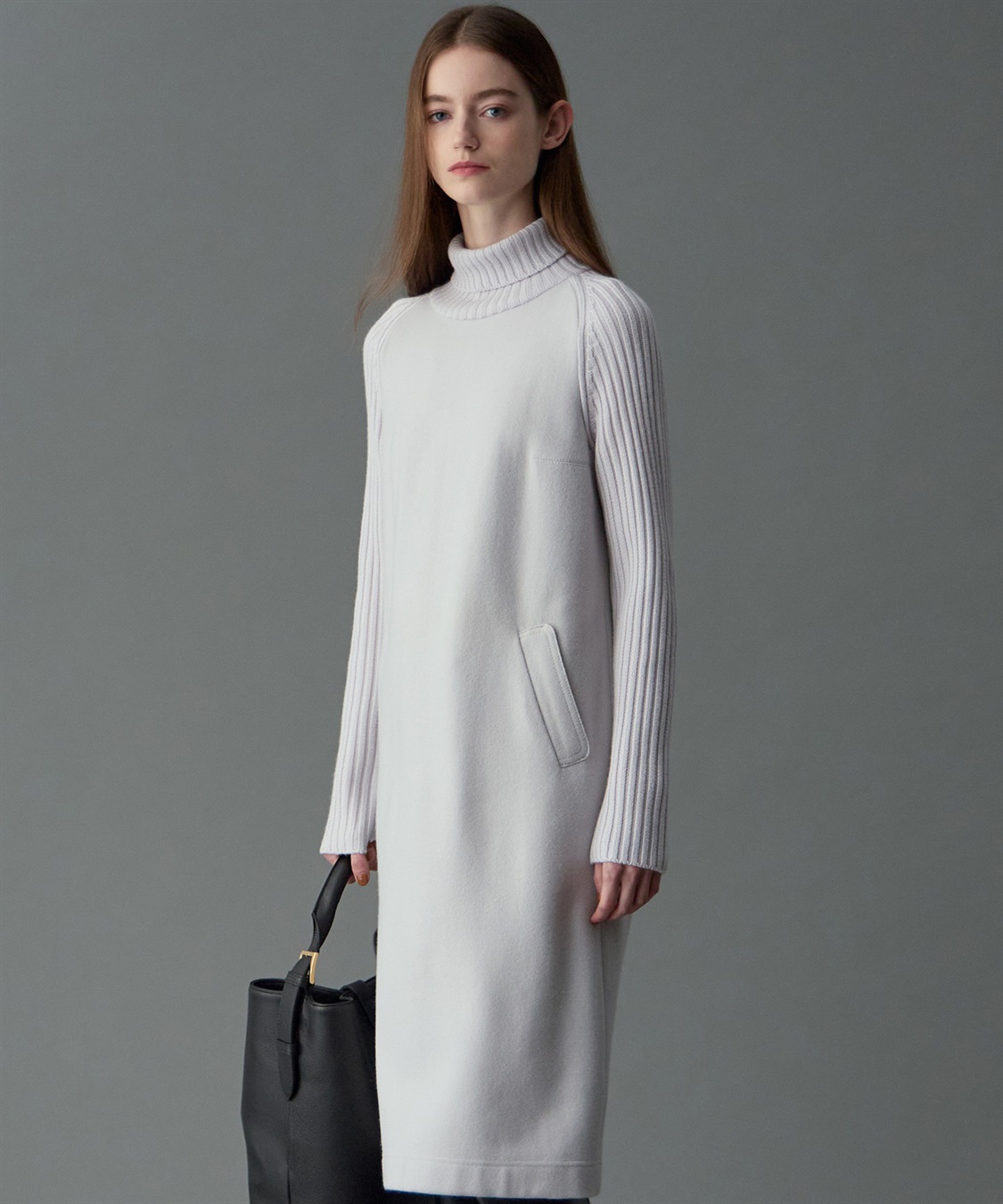 49AV JUNKO SHIMADA 異素材コンビロング丈ワンピース_sub_9