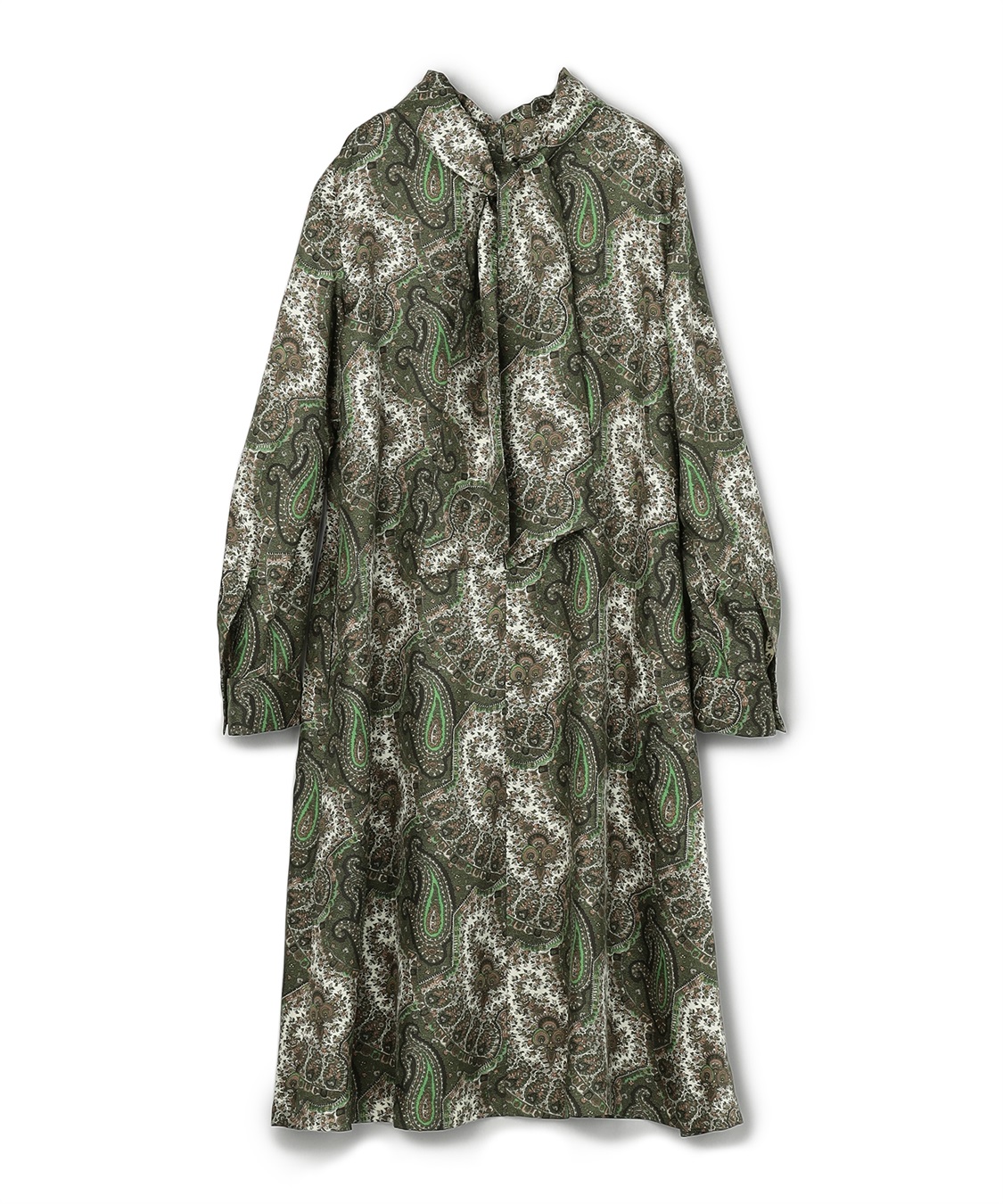 ペイズリープリント長袖ワンピース 49AV JUNKO SHIMADA｜クロスプラス