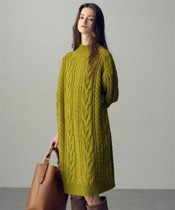 ゆーこ　ワンピース　ニット　2点 ケーブル編みニットワンピース 49AV JUNKO SHIMADA｜クロスプラス公式