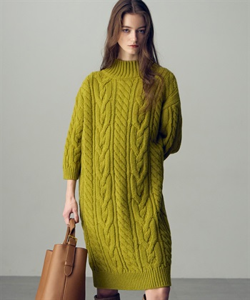 MABLI ニットワンピース　4y TIME SALE】ケーブル編みニットワンピース 49AV JUNKO SHIMADA｜クロス