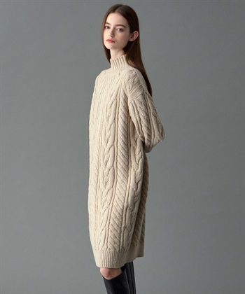 ケーブル編みニットワンピース 49AV JUNKO SHIMADA｜クロスプラス公式