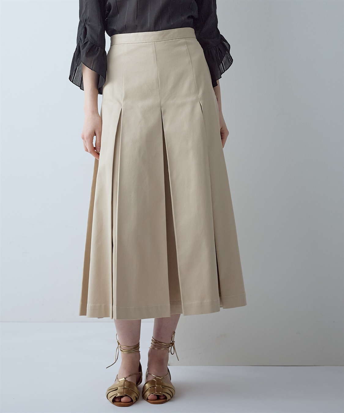 49AV JUNKO SHIMADA 【TIME SALE】ミディ丈プリーツフレアースカート_sub_2