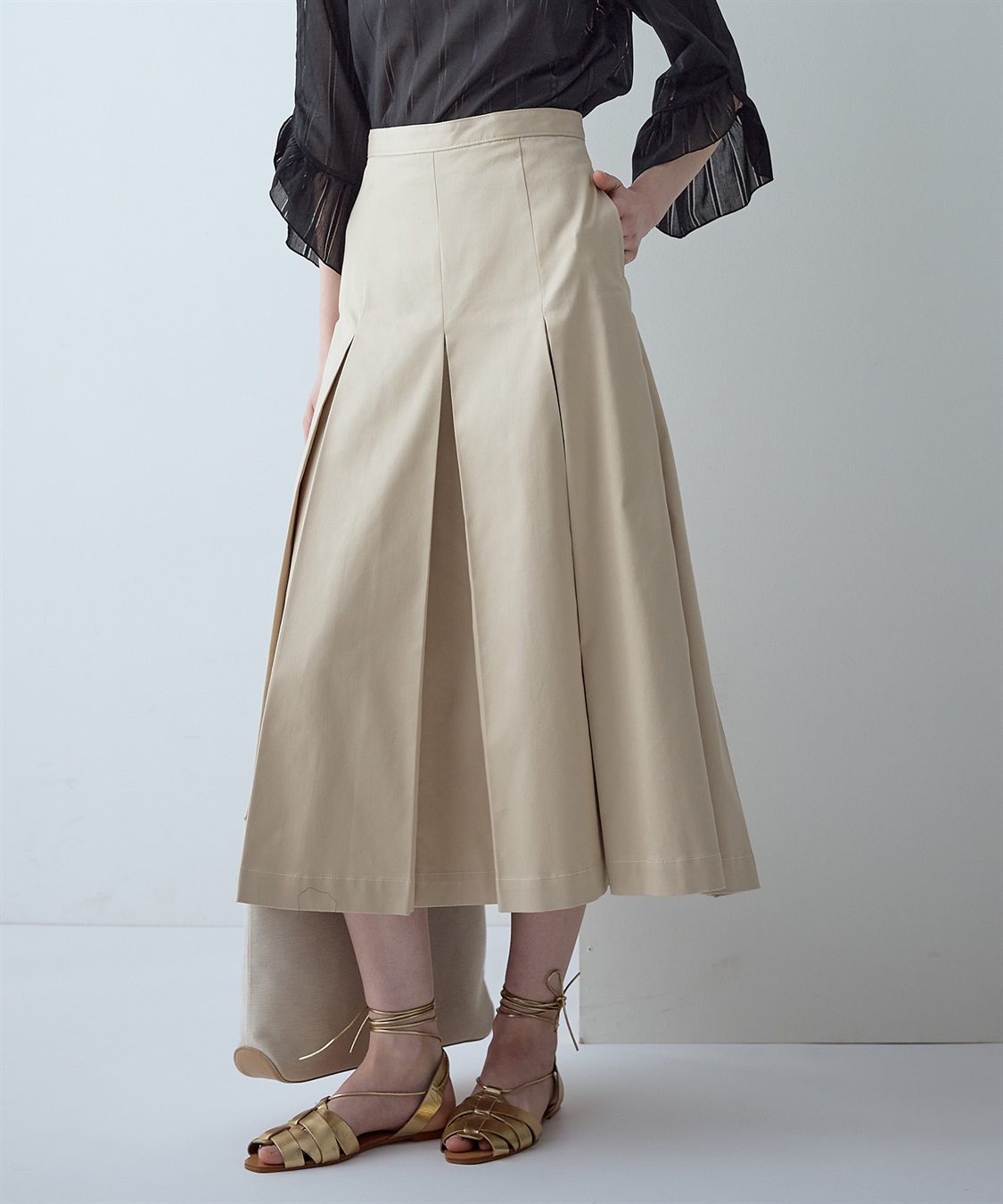 49AV JUNKO SHIMADA 【TIME SALE】ミディ丈プリーツフレアースカート_sub_5