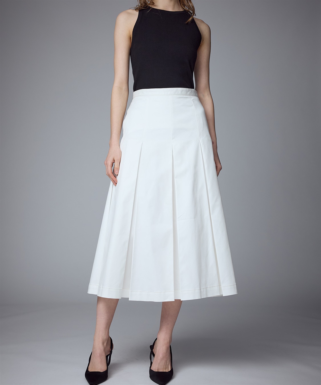 49AV JUNKO SHIMADA 【TIME SALE】ミディ丈プリーツフレアースカート_sub_12