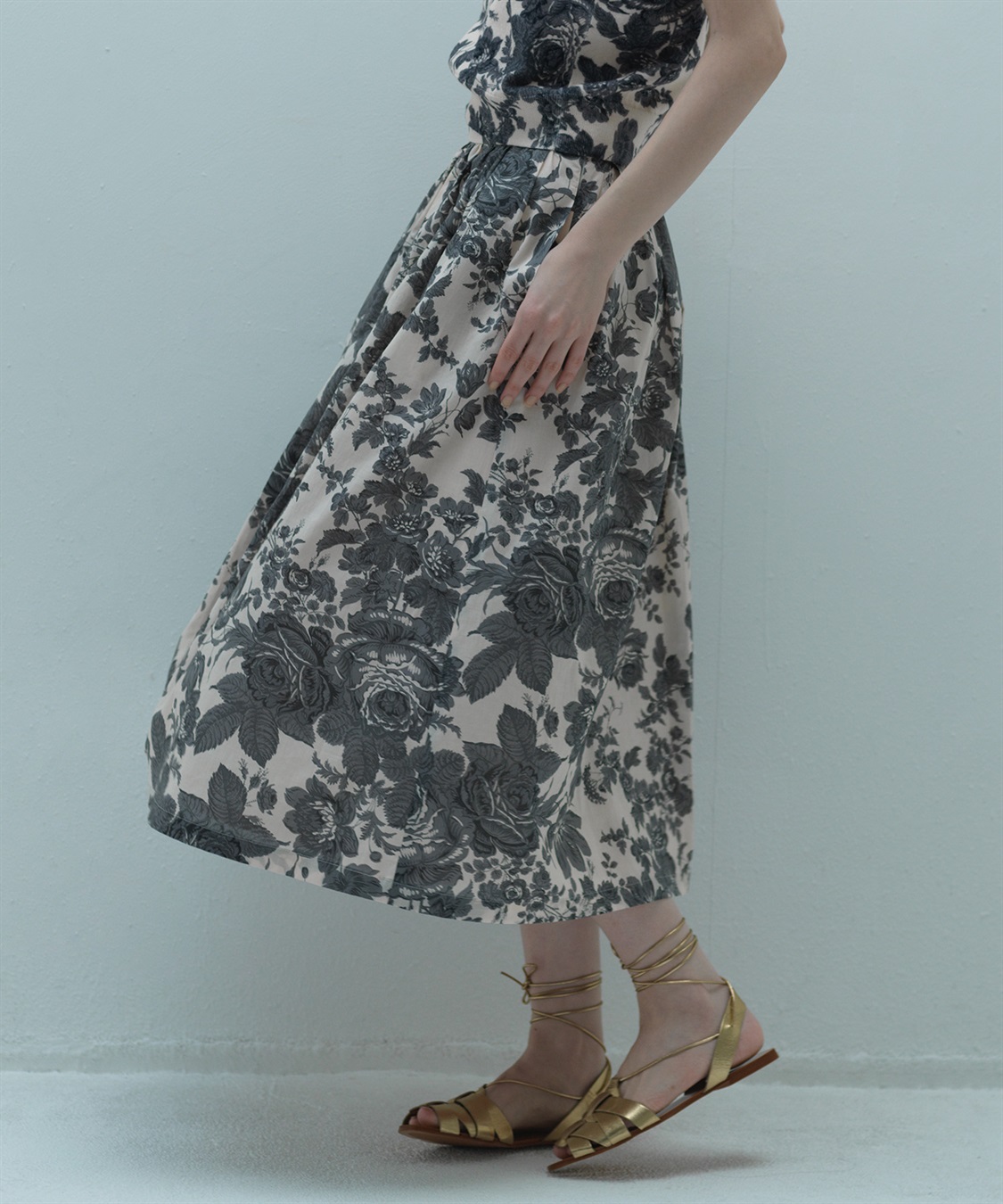 49AV JUNKO SHIMADA フラワープリントフレアースカート_sub_1