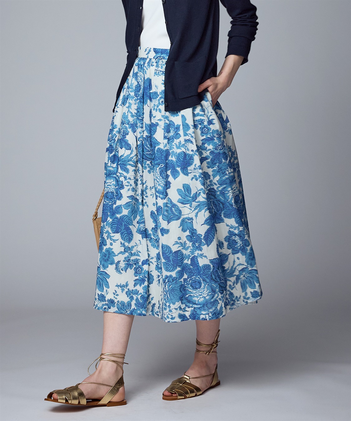 49AV JUNKO SHIMADA フラワープリントフレアースカート_sub_3