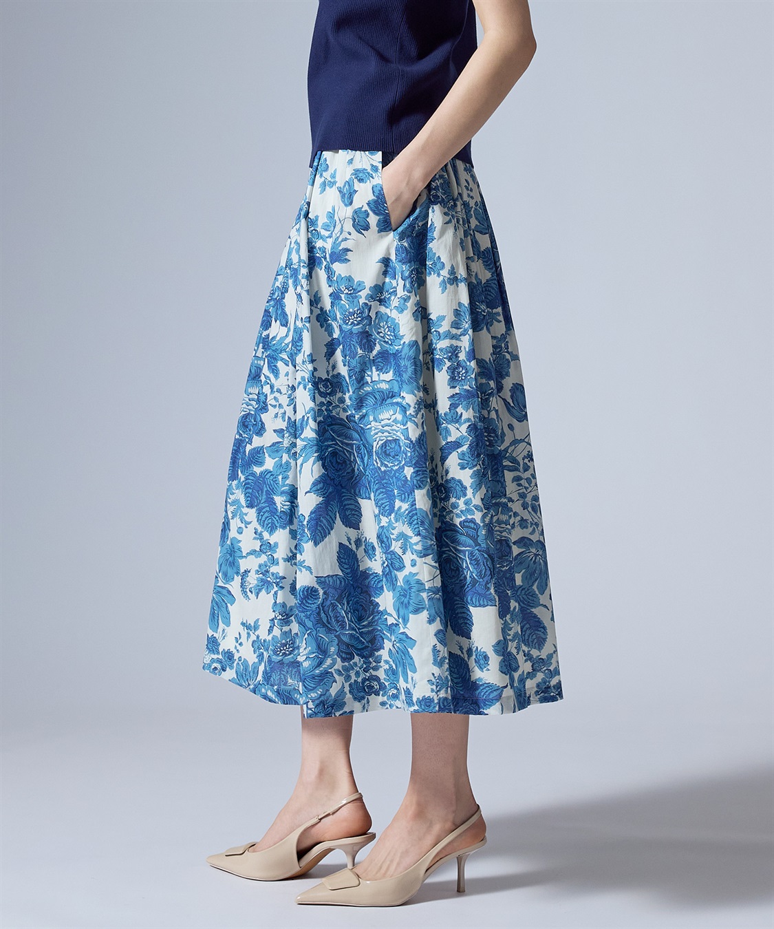 49AV JUNKO SHIMADA フラワープリントフレアースカート_sub_5