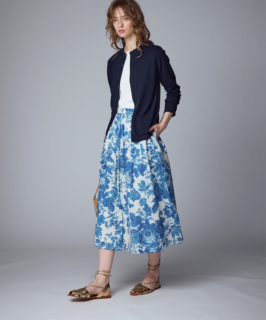 49AV JUNKO SHIMADA フラワープリントフレアースカート_sub_8