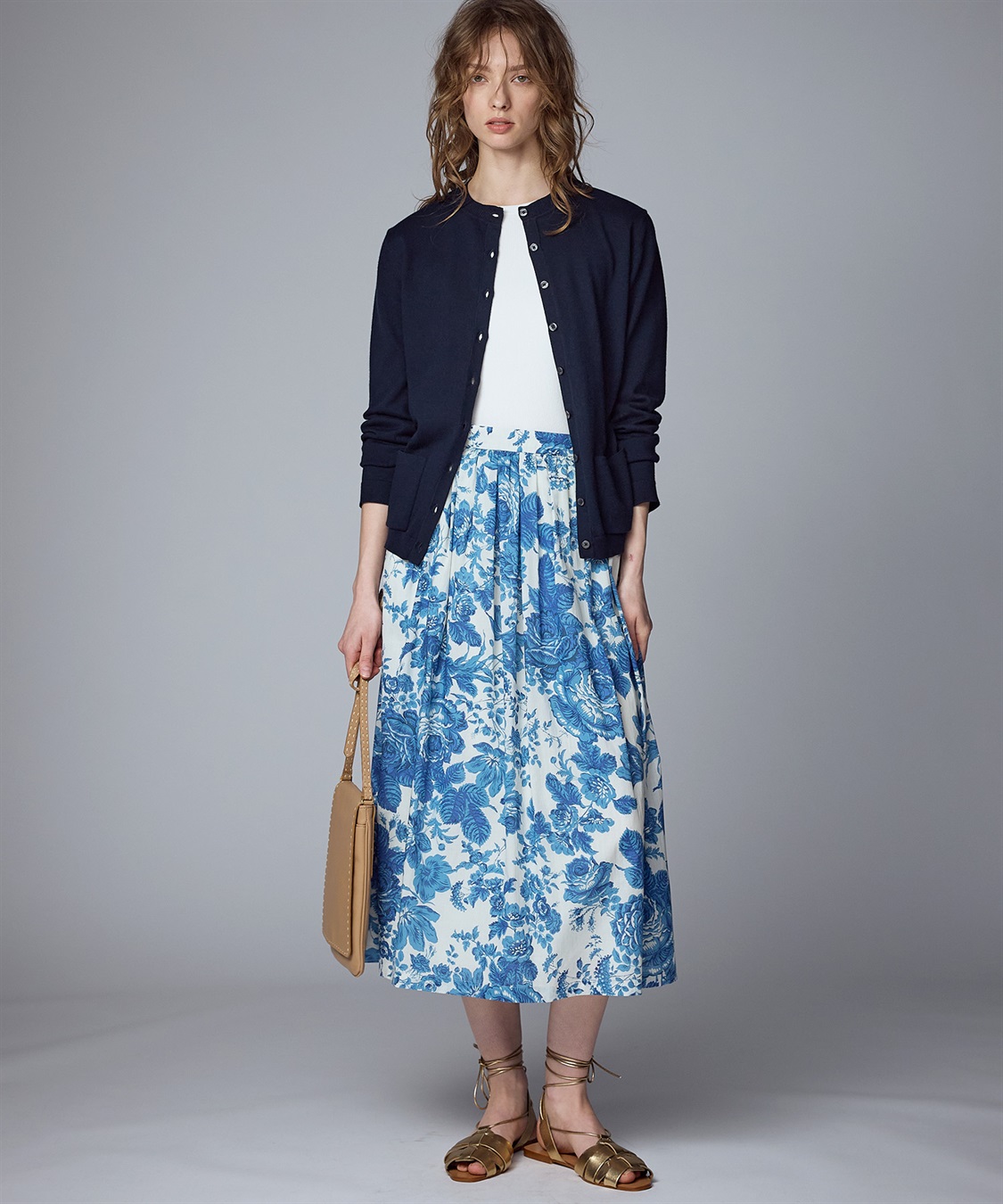 49AV JUNKO SHIMADA フラワープリントフレアースカート_sub_9