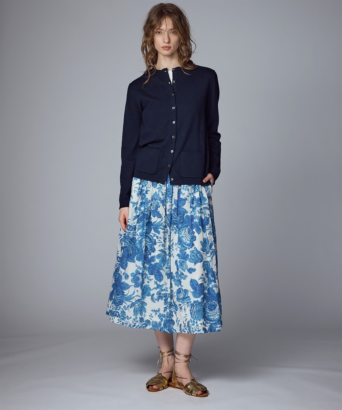 49AV JUNKO SHIMADA フラワープリントフレアースカート_sub_10