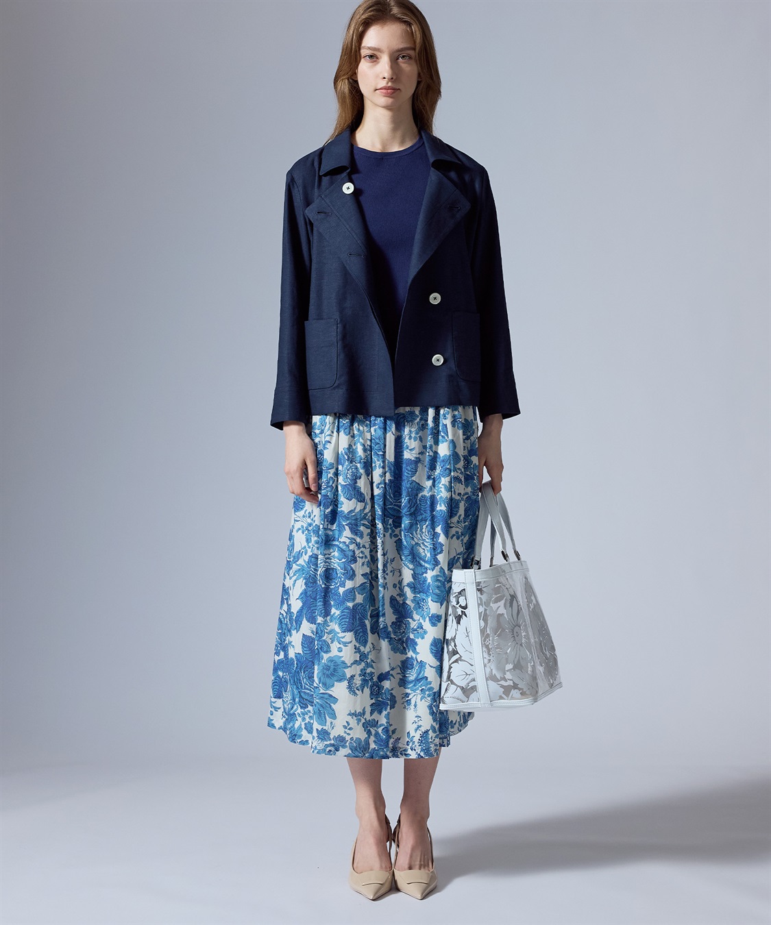 49AV JUNKO SHIMADA フラワープリントフレアースカート_sub_11