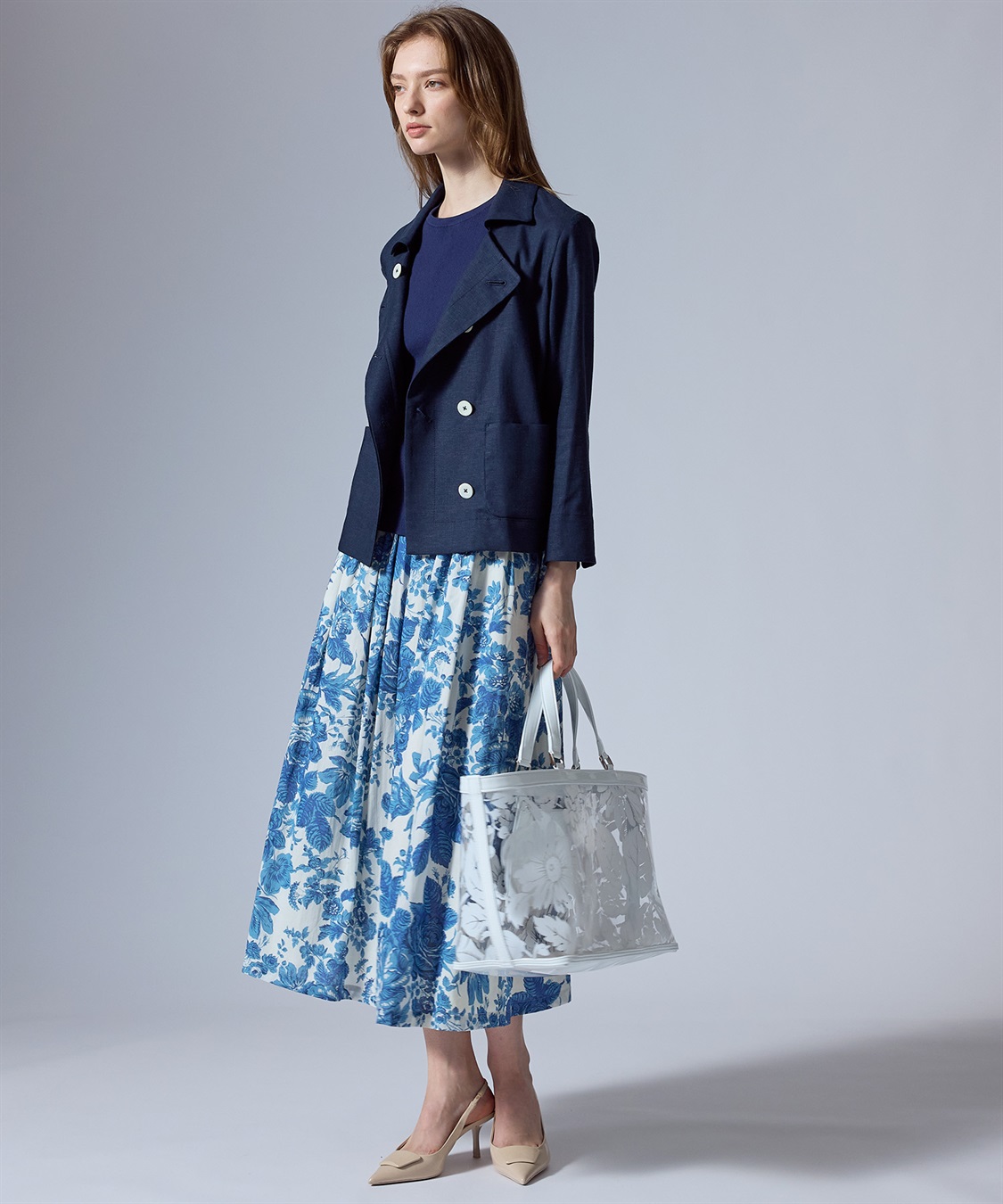 49AV JUNKO SHIMADA フラワープリントフレアースカート_sub_12