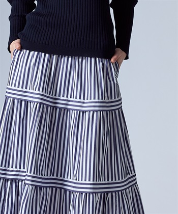 ZWコレクション ストライプ柄スカート - ストライプ | ZARA