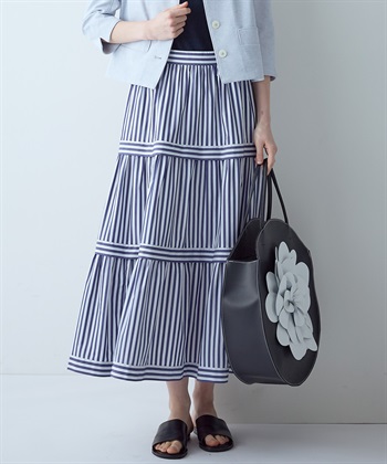 49AV JUNKO SHIMADA 【TIME SALE】ストライプ柄ロング丈スカート_subthumb_7