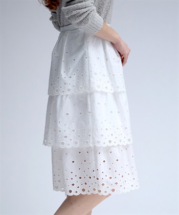 49AV JUNKO SHIMADA 【TIME SALE】カットワークレースティアードスカート_subthumb_3