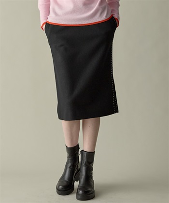 49AV JUNKO SHIMADA ウールジャージー配色ステッチタイトスカート_subthumb_1